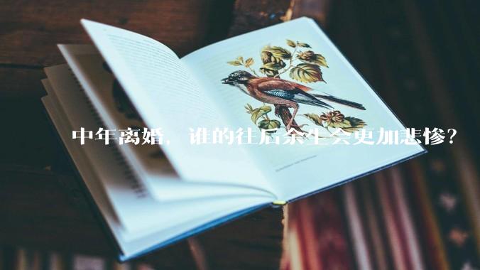 中年离婚，谁的往后余生会更加悲惨？