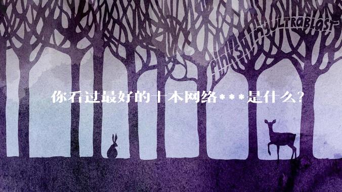 你看过最好的十本网络***是什么？
